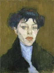 Donna con una sciarpa blu, c.1912